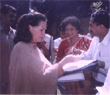 Dr Kale with Sonia Gandhi
